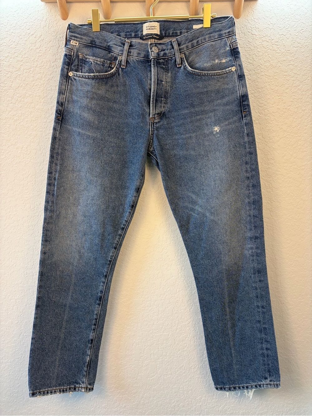 Citizens Of Humanity Premium Vintage Emerson Fit Distressed Mid-Rise Jeans Sz 27